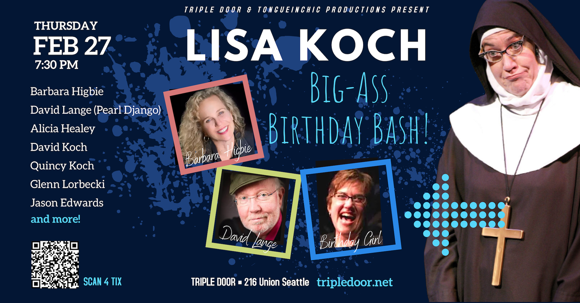 Lisa Koch Big-Ass Birthday Bash! w/Barbara Higbie & David Lange