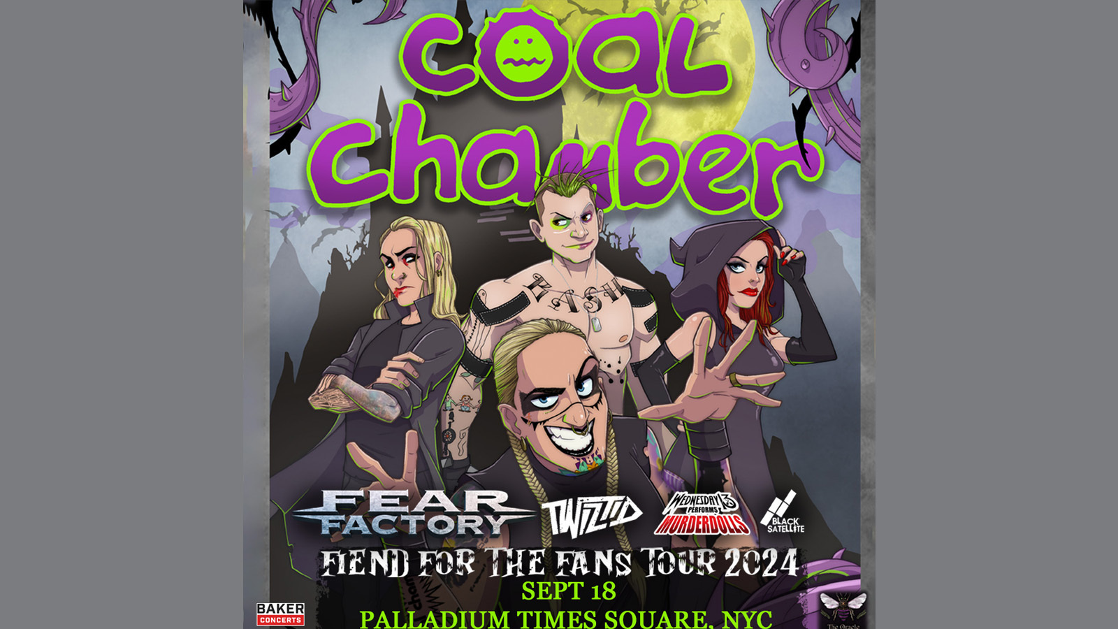 Coal Chamber in NYC on 9/18 Fiend For The Fans Tour w/ Fear Factory, Twiztid, and More