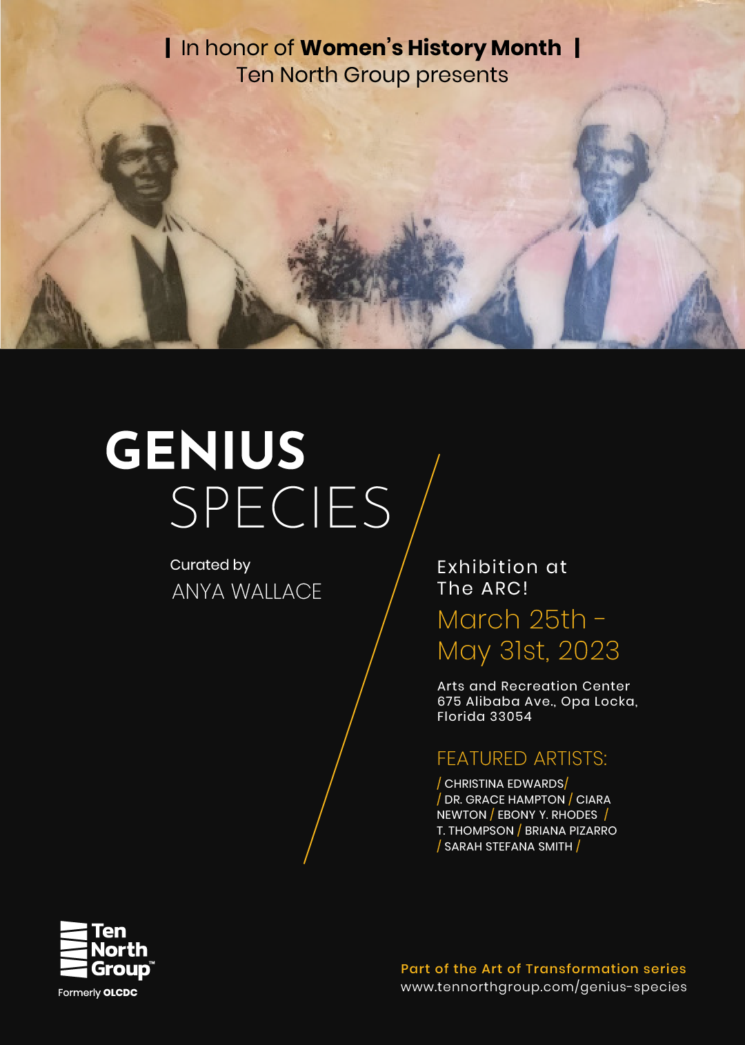 Genius Species group exhibition presented by Ten North Group (formerly Opa-locka Community Development Corporation)